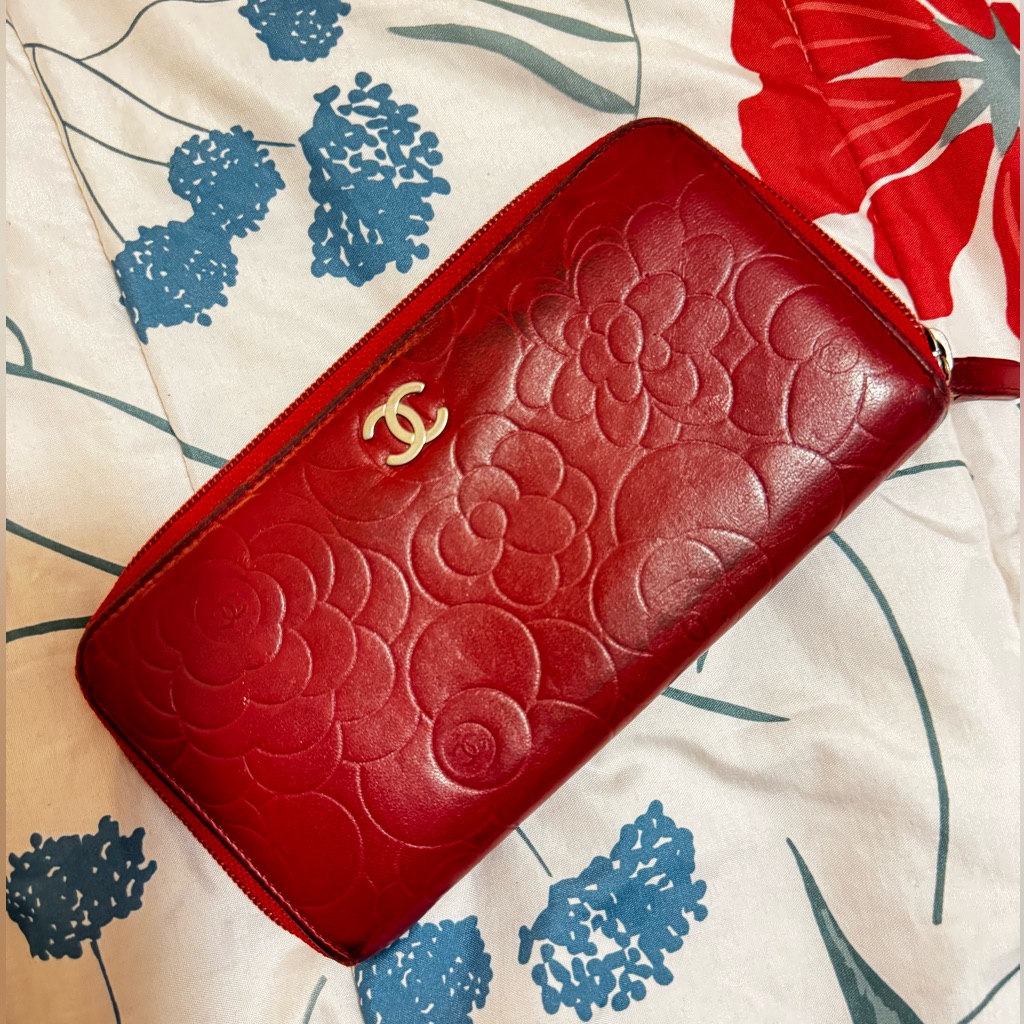 Chanel Camellia Red Wallet